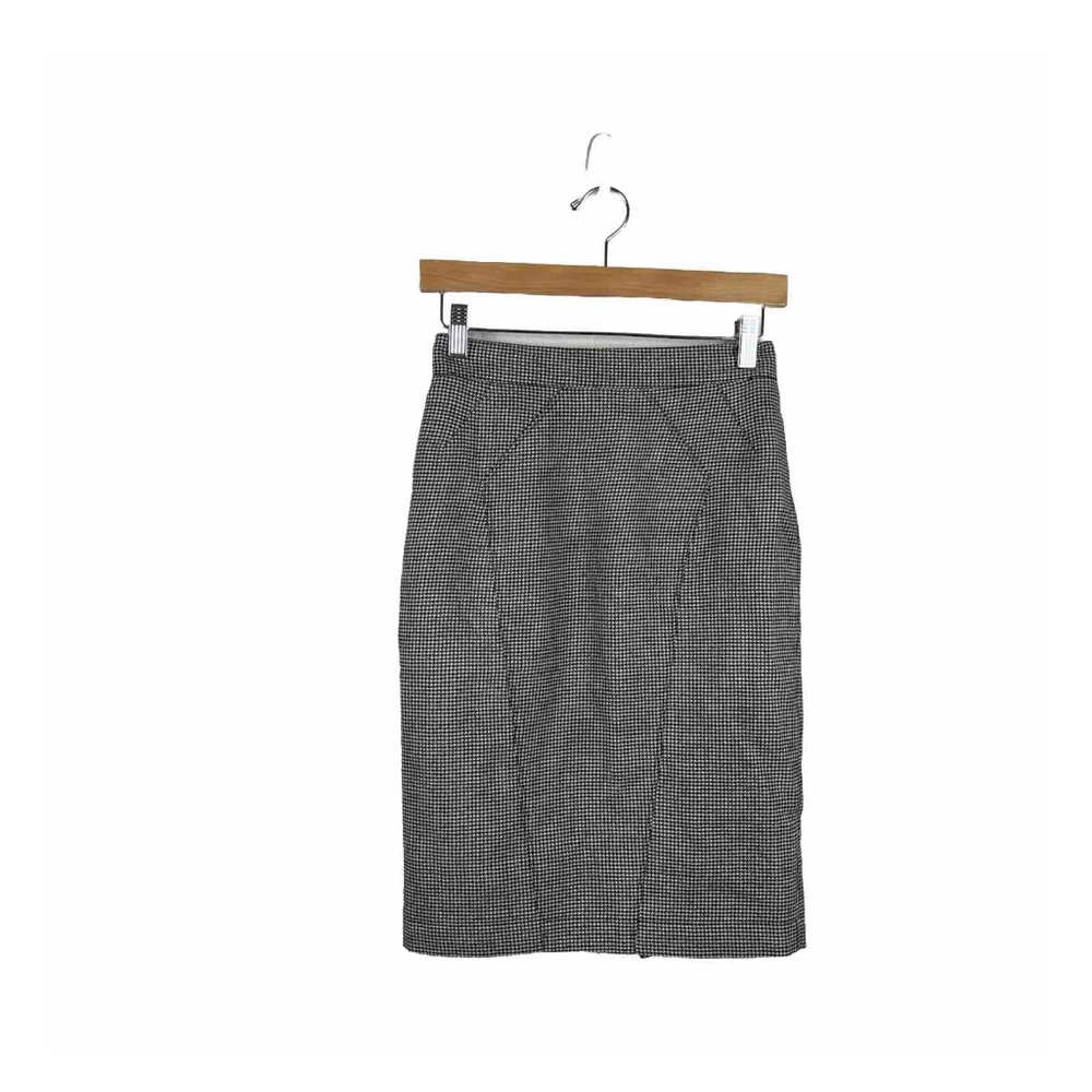 Vintage Alaia Skirt Houndstooth Print Pencil Structure